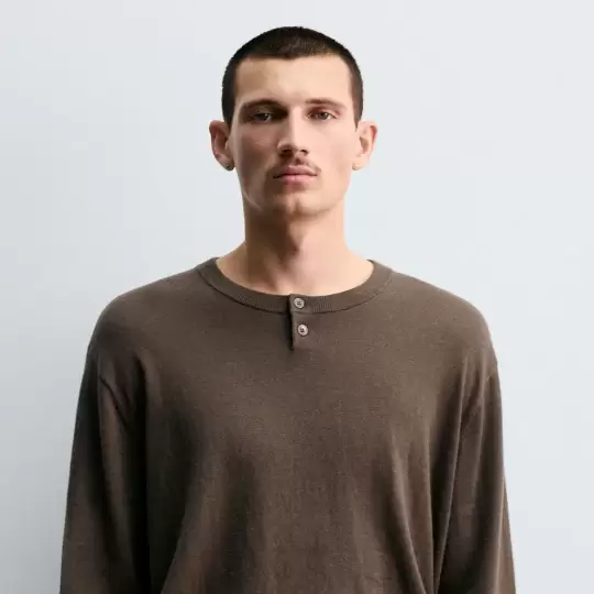 Button Neck Sweater